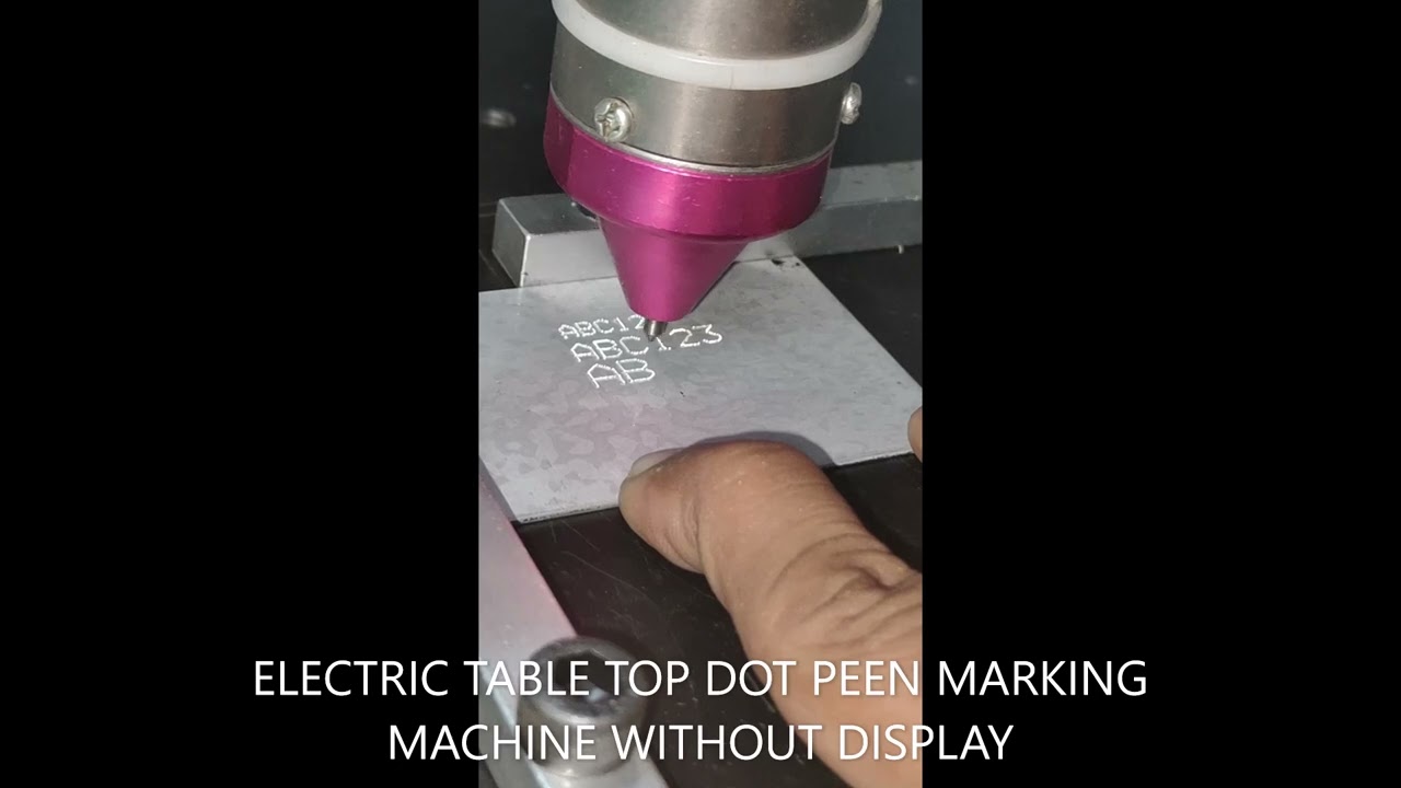 ELECTRIC TABLE TOP DOT PEEN MARKING MACHINE | micro industrial Solutions