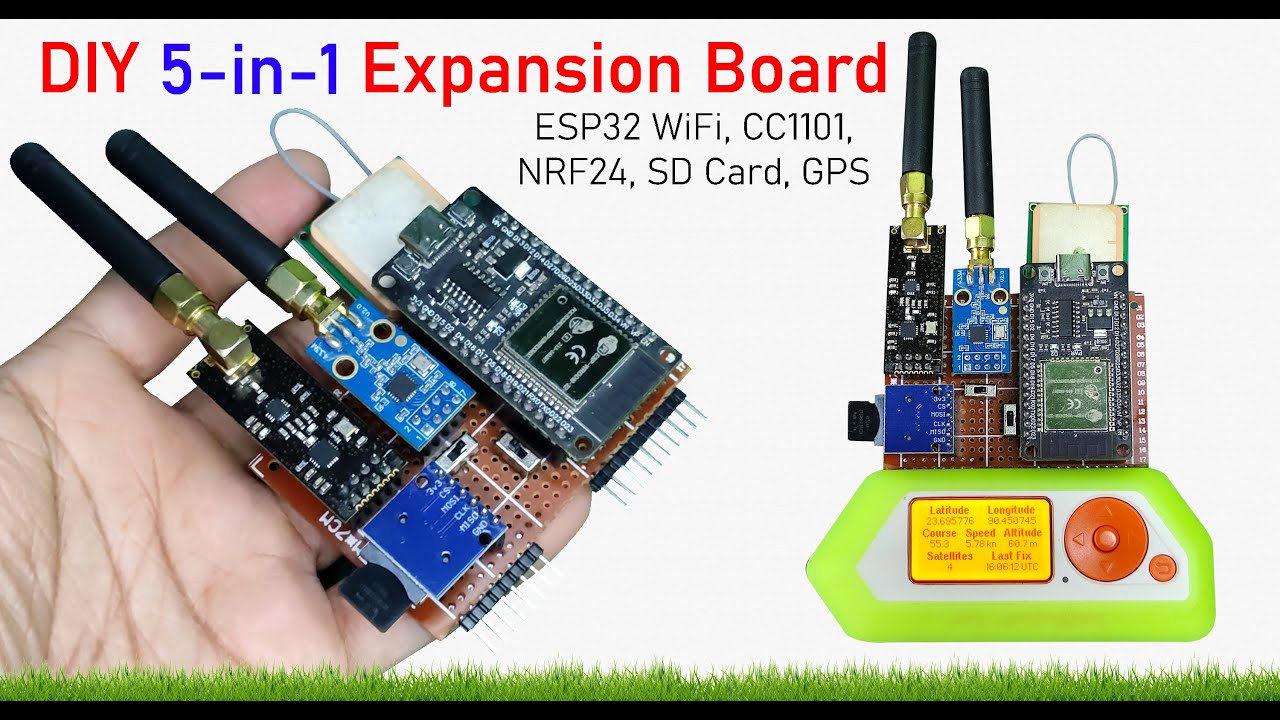 Ultimate DIY 5-in-1 Expansion Board for Flipper Zero | ESP32 WiFi, CC1101, NRF24, SD Card, GPS