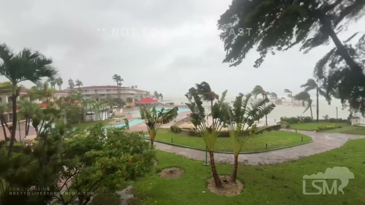 10-28-2025 Montego Bay, Jamaica - Gazebo Collapse - Melissa Begins to Roar