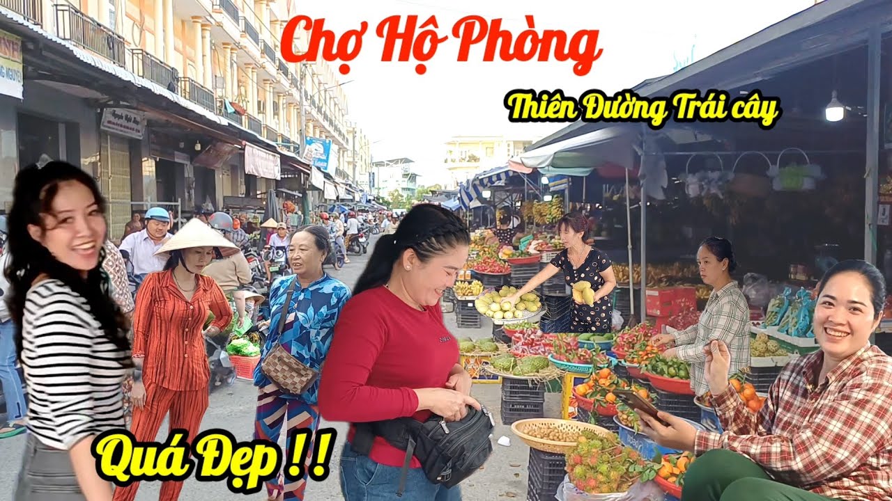 Gặp Cô gái quá dễ thương Chợ Hộ Phòng - Bạc Liêu, Quá nhiều hải sản,Trái cây,ai cũng kêu than ế 