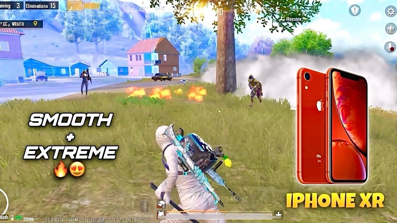 iPhone XR Smooth+Extreme ERANGEL Gameplay 🔥 / PUBG | BGMI TEST in 2024 ❤️