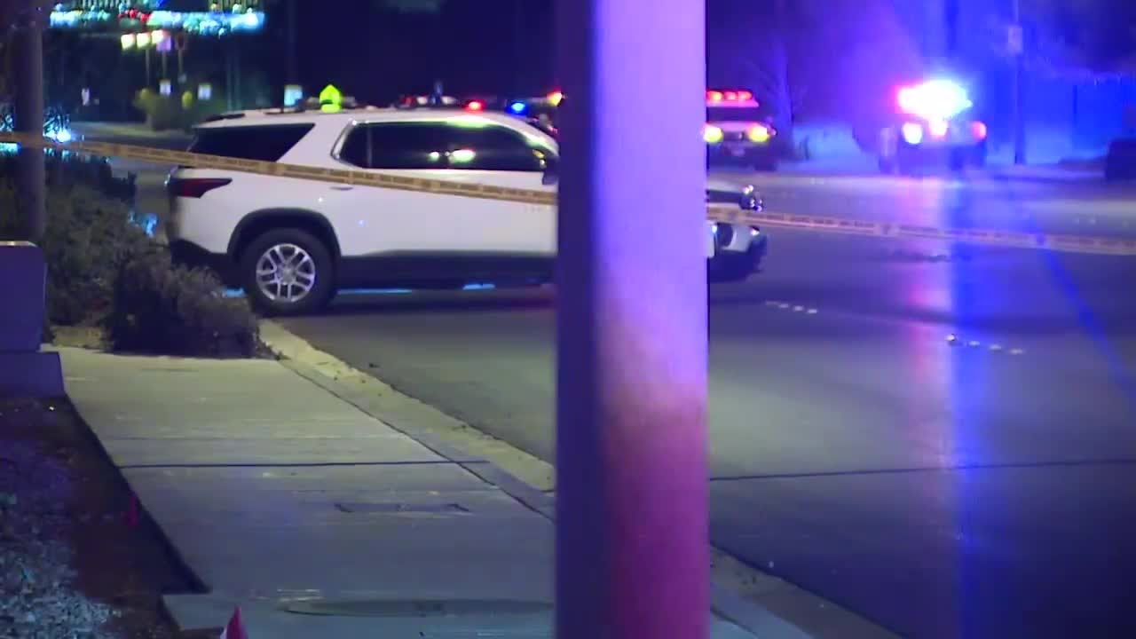 SCENE VIDEO: Police investigate double homicide in south Las Vegas Valley