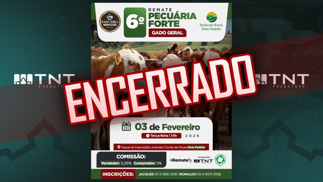 03/02 - 6º Remate Pecuária Forte | 14h