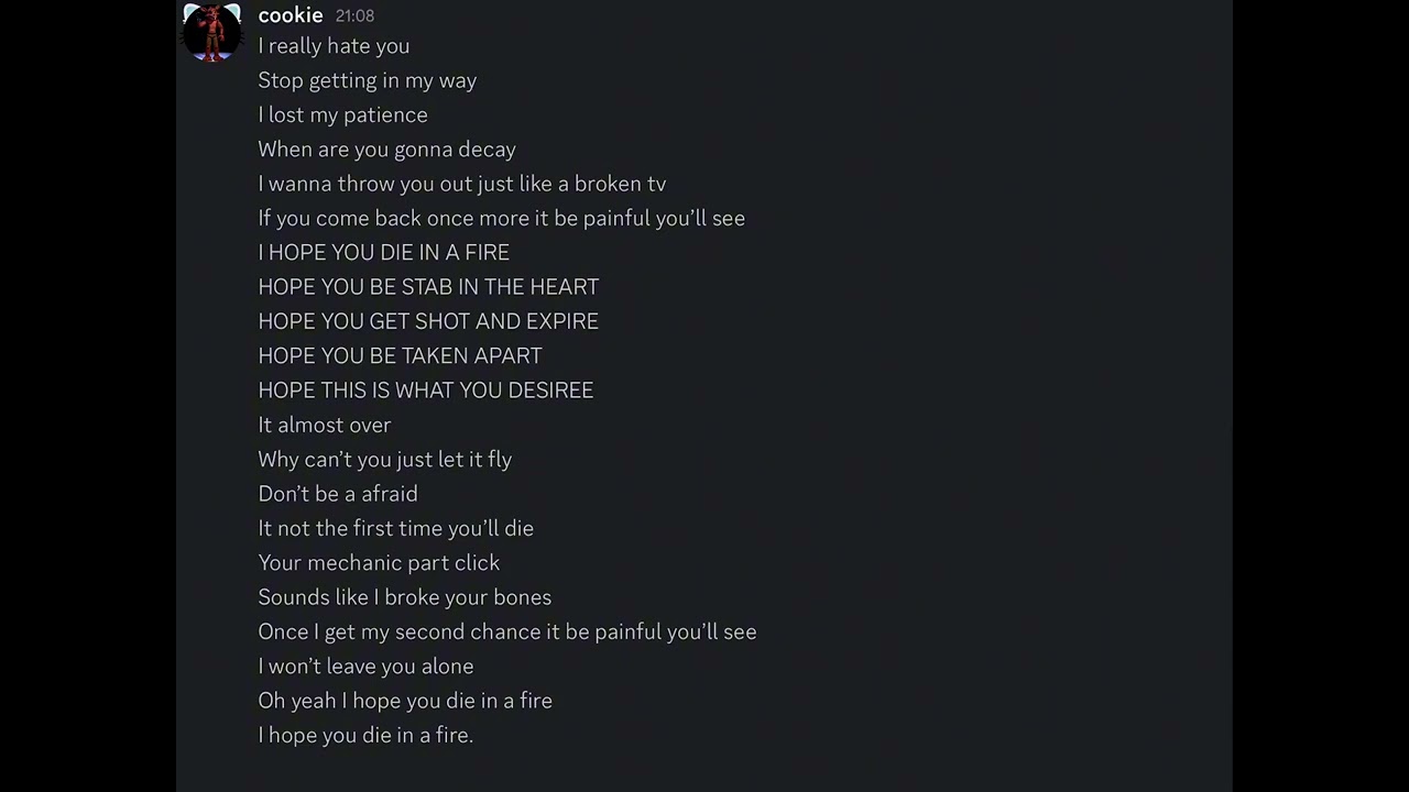 I hope you die in a fire lyrics prank
