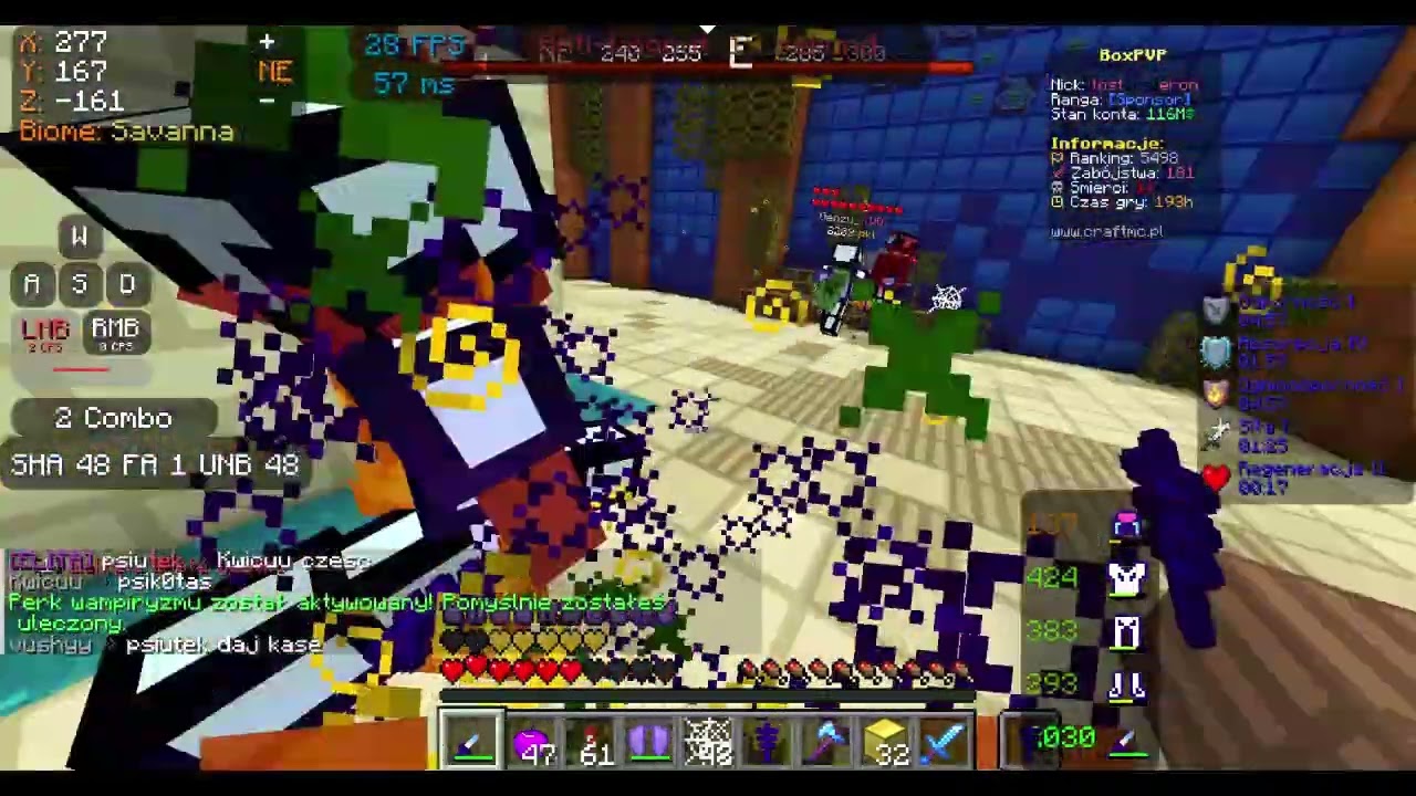 bije sie 1v1 i chlop wola kolegow i bija w 3 | craftmc.pl boxpvp