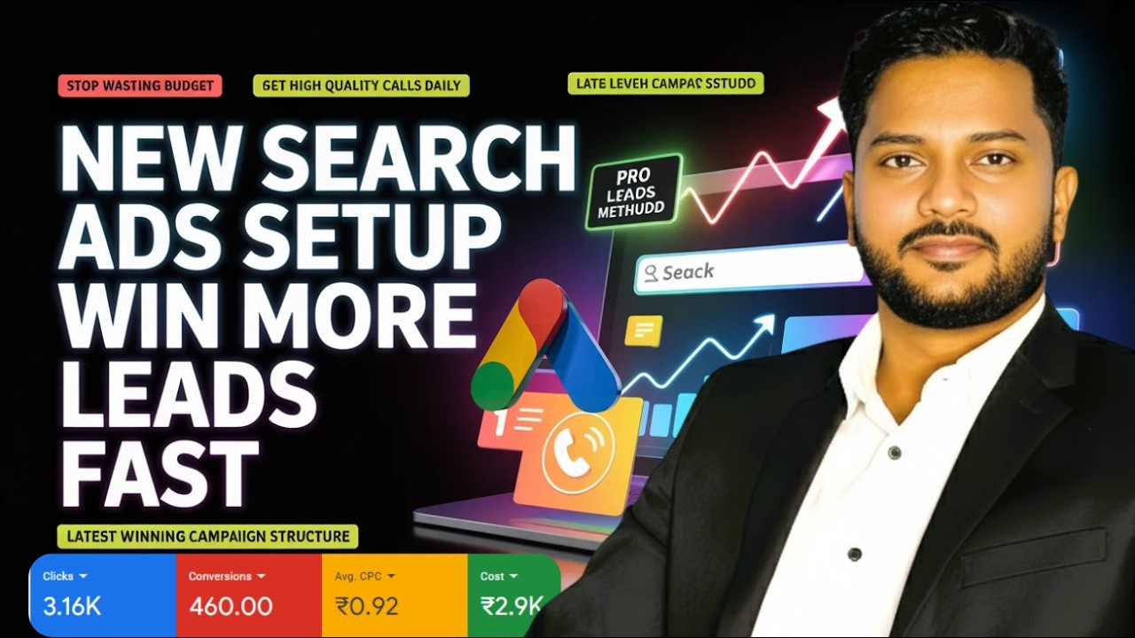 ⬆️Latest Search Ads Strategy To Win More Clients | Google Search Ads Beginner To Pro Setup Guide