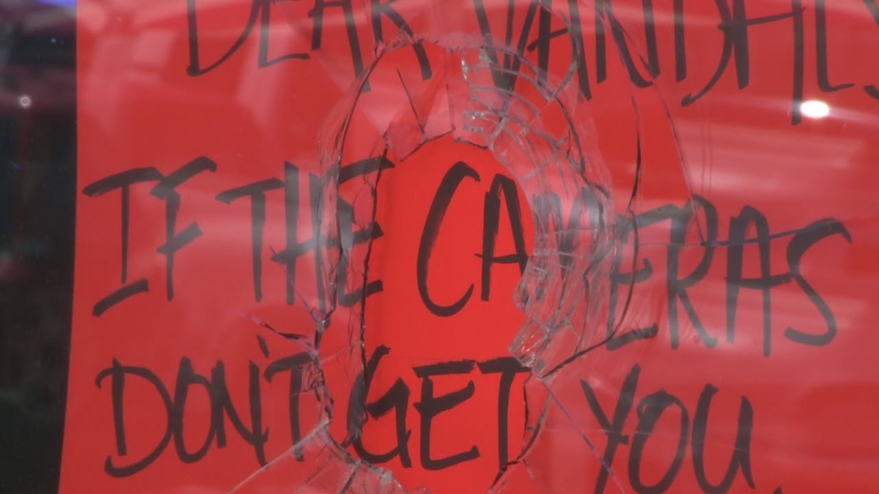Cafe owner has strong message for vandals