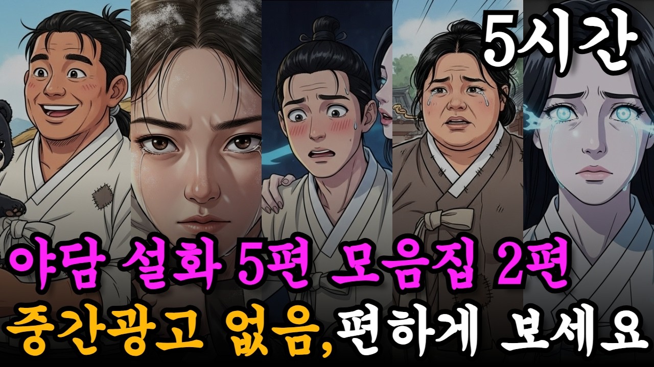 세상에 버림받은 바보 청년, 강아지인줄 알고 주워온 곰 한 마리가 그의 운명을 바꿨습니다. 외 4편 몰아보기 | 야담 설화 전설 옛날이야기 수면동화