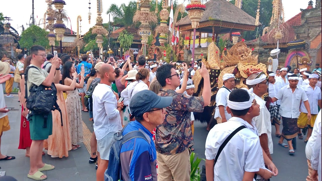 UBUD! BANYAK BULE TERKESIMA MELIHAT SENI ADAT BUDAYA BALI YANG MENDUNIA