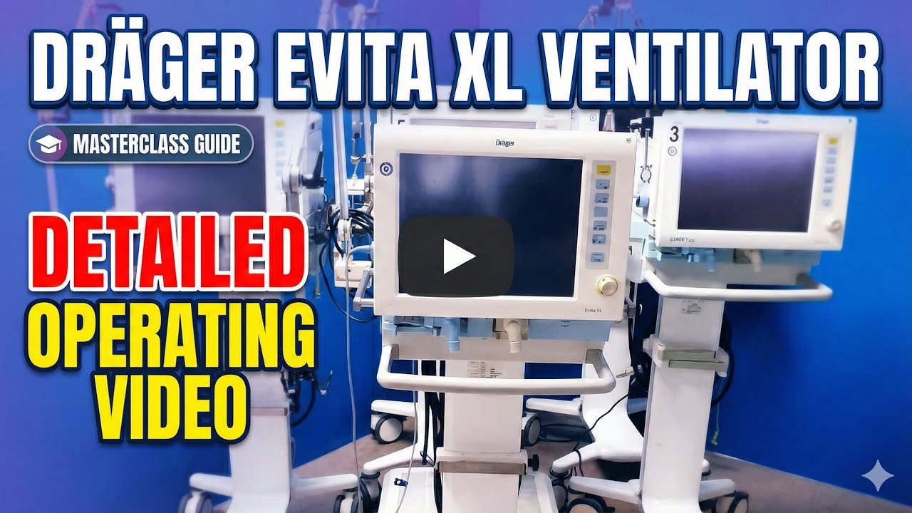 Demo video Drager Evita xl ICU ventilator in hindi