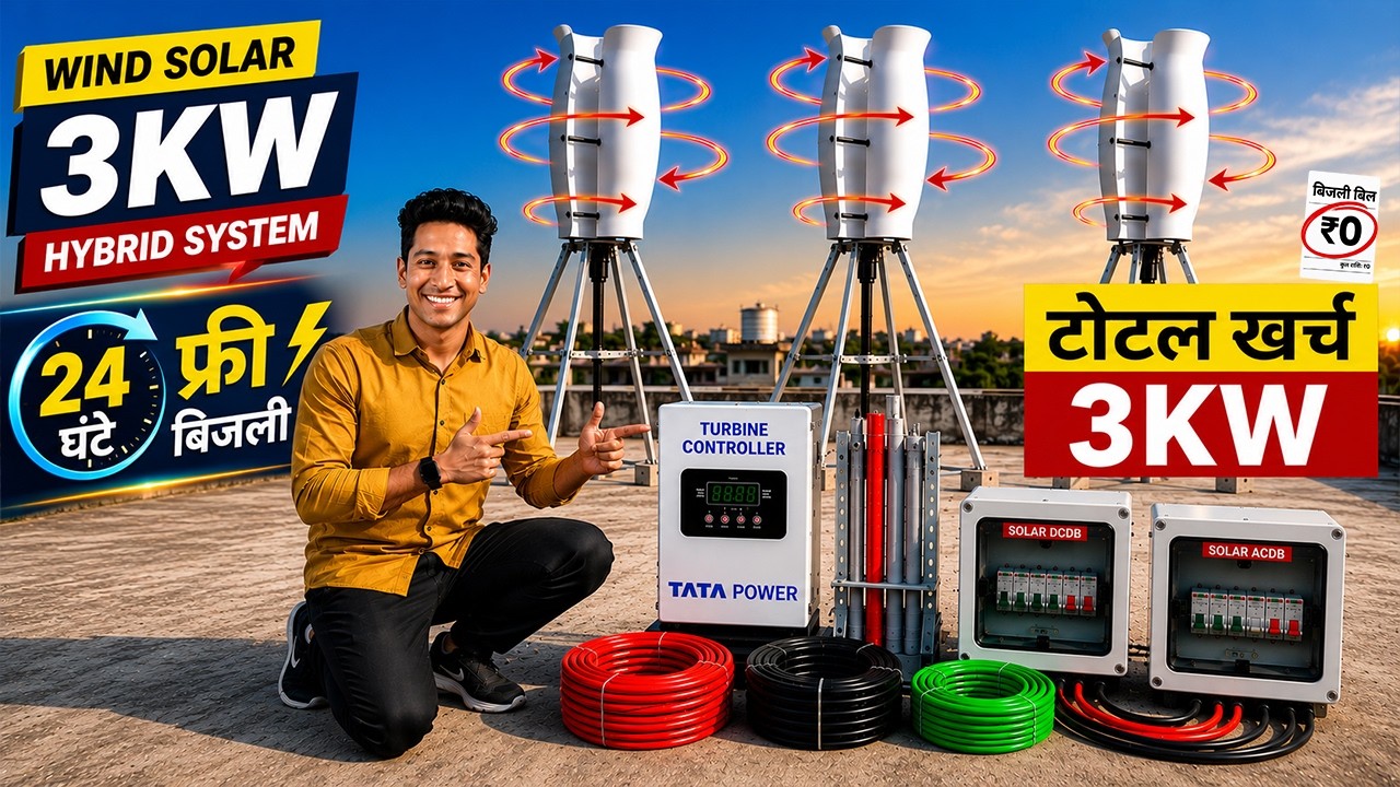 3kW Home Wind Turbine 2026 | Small Wind Turbines | Tulip Turbine | Wind Turbine | Price in India