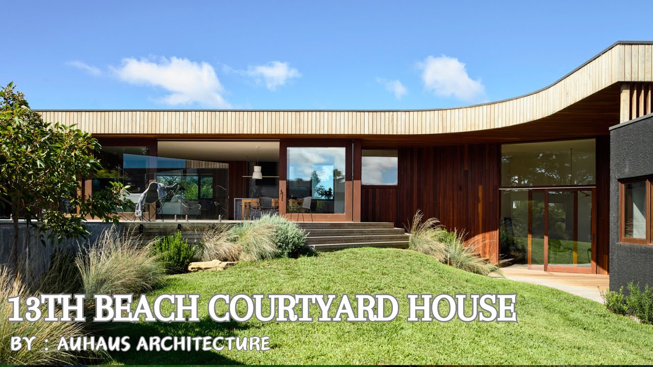 beach courtyard house be equipped a vista to treelined horizon beyond