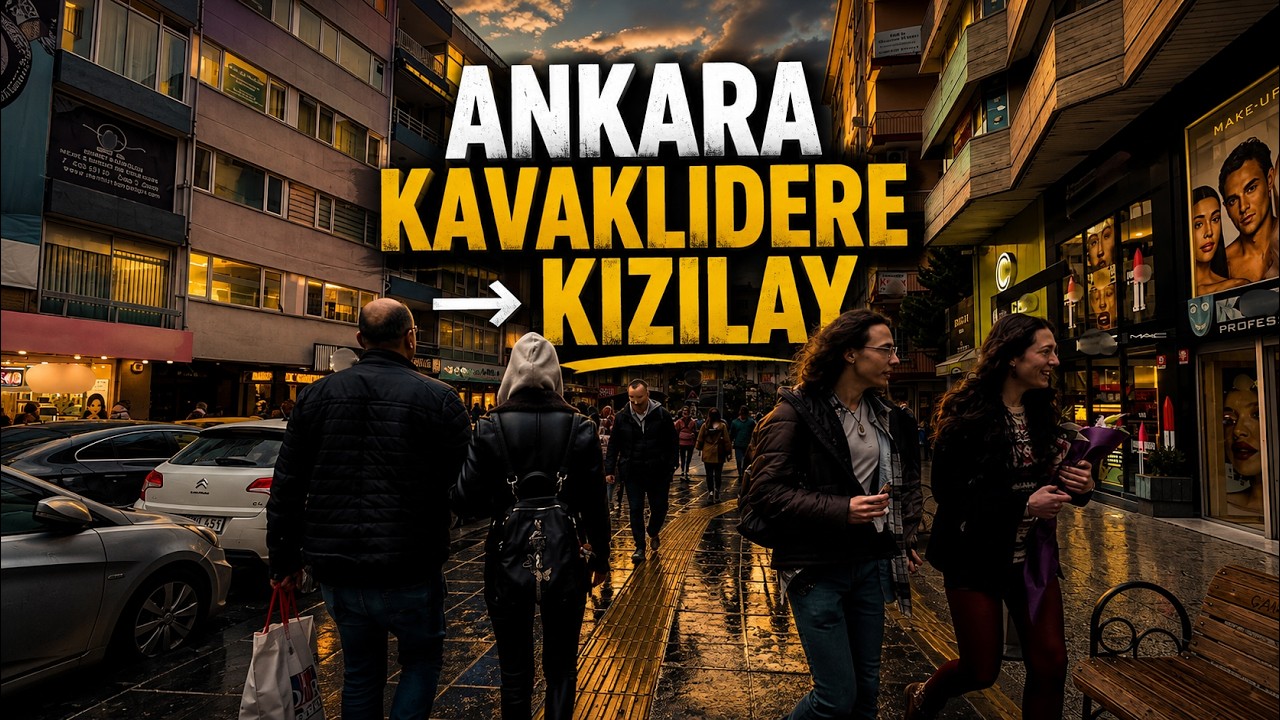 Ankara’da Yağmur ve Güneş Arasında | Between Rain & Sun – Walking to Kızılay [4K/60Fps]