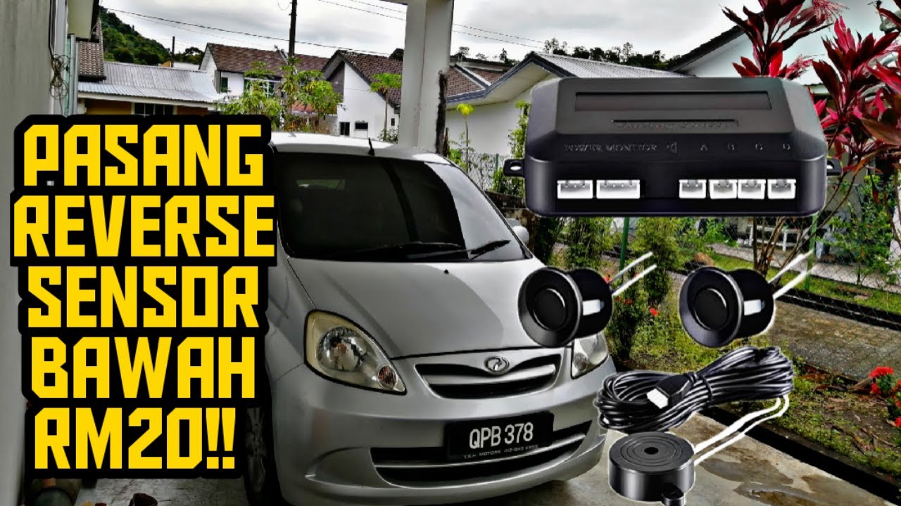 Pemasangan Reverse Sensor Perodua Viva. Jimat & Murah. DIY sendiri.