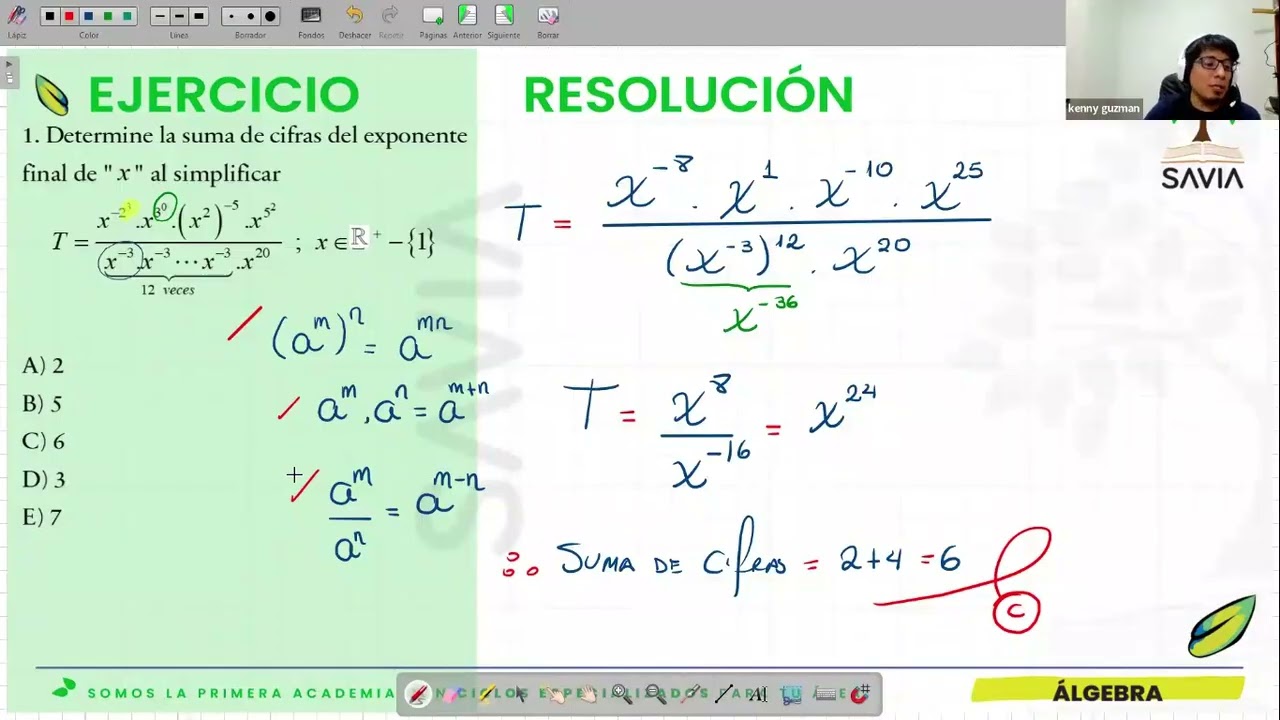 S1 Álgebra Repaso Savia (ABC) 2026 II 