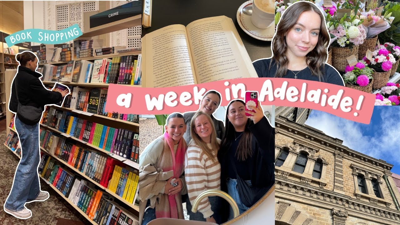 girls trip to Adelaide!! ✈️ book shopping, exploring, wineries & book cafes!