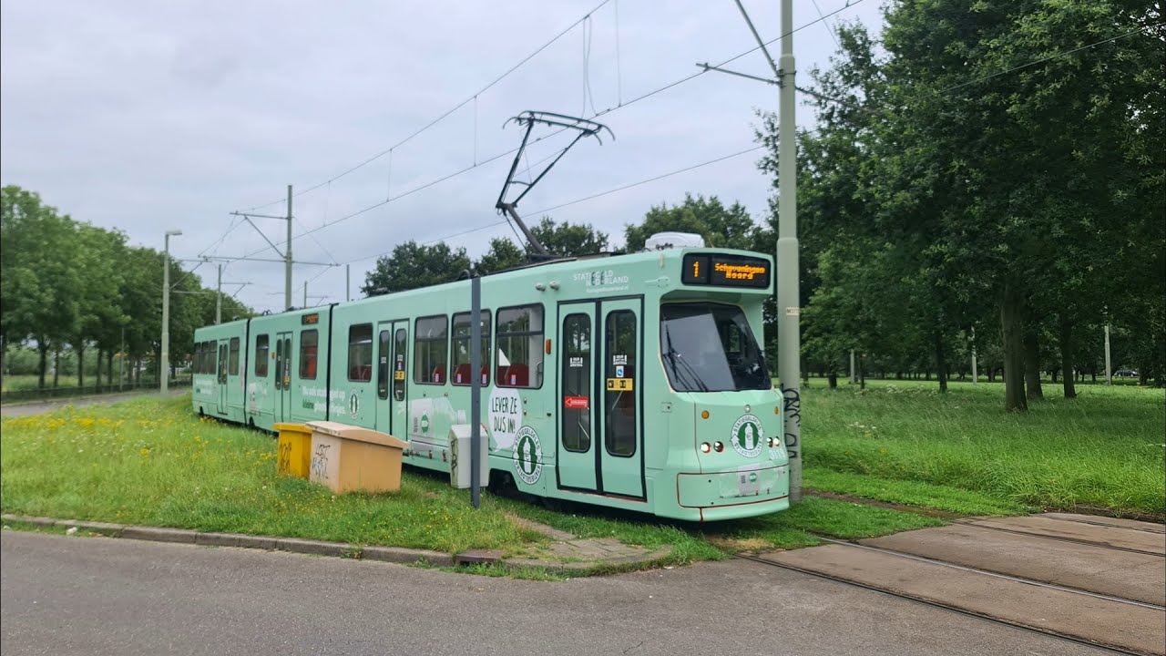 HTM tramlijn 1 Scheveningen Noord - Delft Tanthof | BN GTL8 3119 Statiegeldfles | 2021