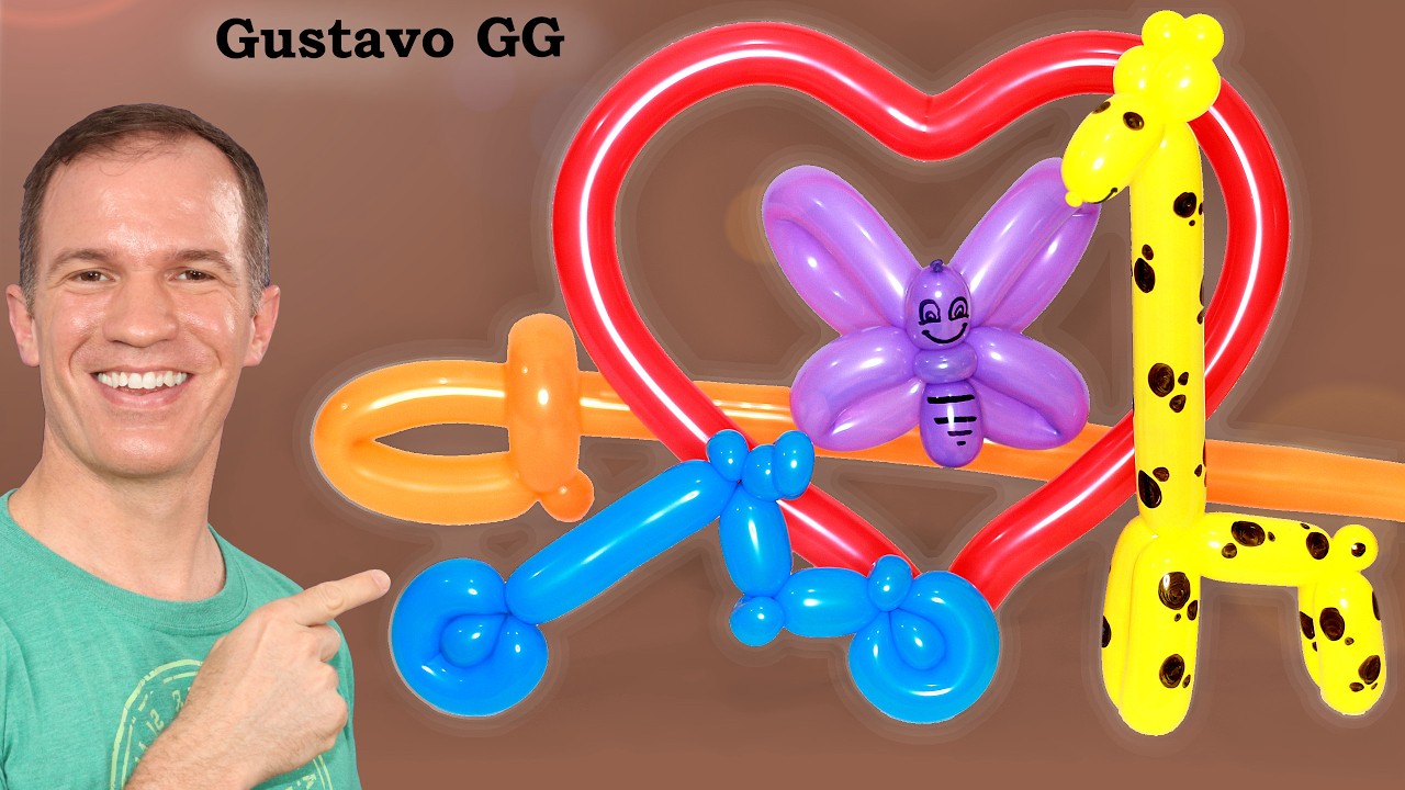 🎈 Как сделать ФИГУРЫ ИЗ ВОЗДУШНЫХ ШАРОВ! 🤩👍 Простая твистинг-аэродизайн – Gustavo GG
