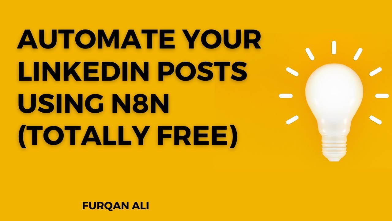 Automate your linkedin posts using n8n (no code, totally free)