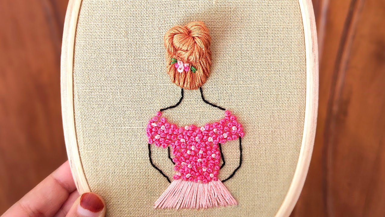 High Bun Hairstyle | Step by step Hair Embroidery Tutorial for Beginners | Gossamer