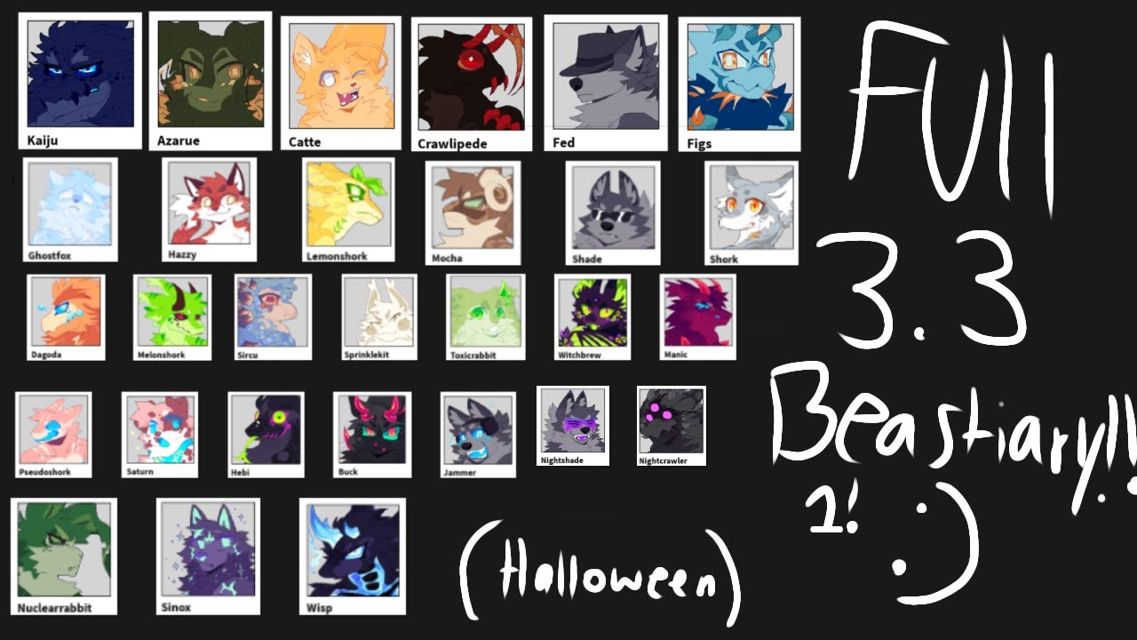 Kaiju Paradise Bestiary || How to get every Gootraxian [[VERSION: v3.3.1HW]] [KP Halloween update]