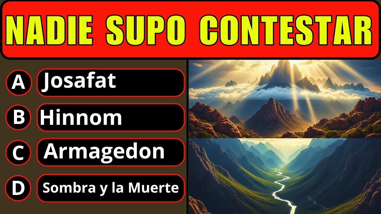 DESAFIO MONTES Y VALLES DE LA BIBLIA CON 50 PREGUNTAS / Reto Biblico Divertido