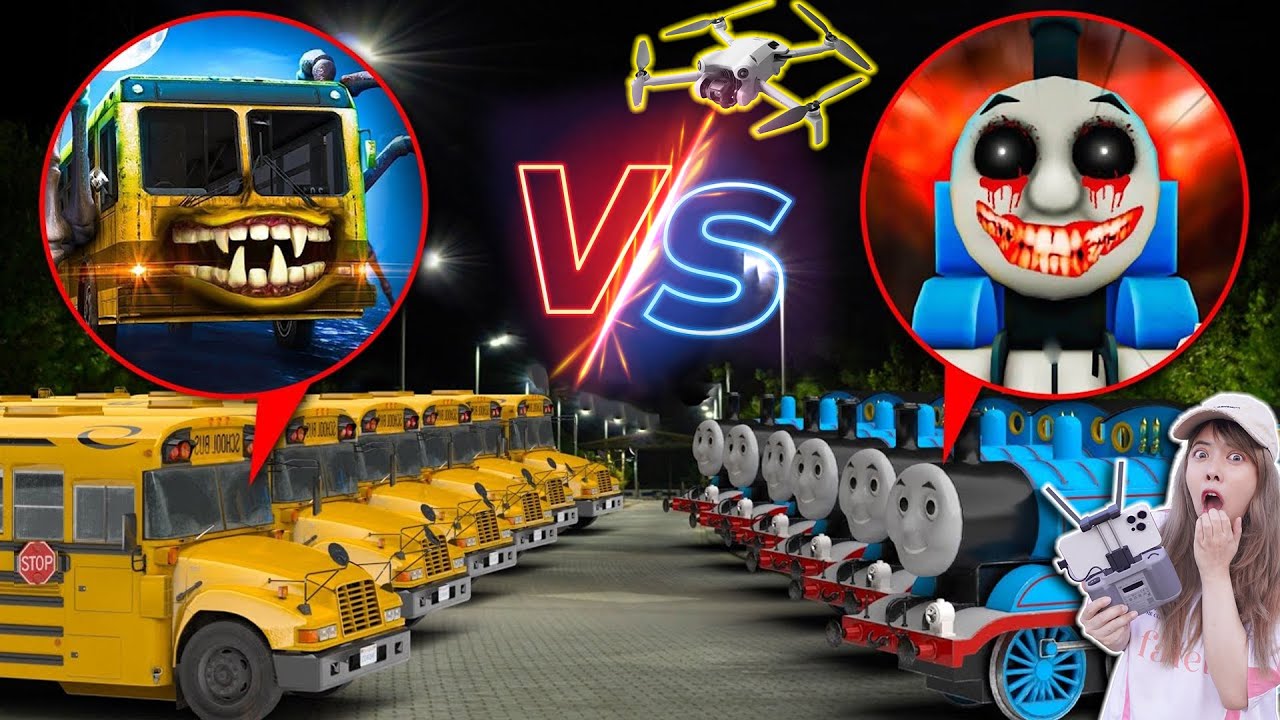 รถไฟผีสู้บัสผี Thomas VS Bus Eater ใครชนะ