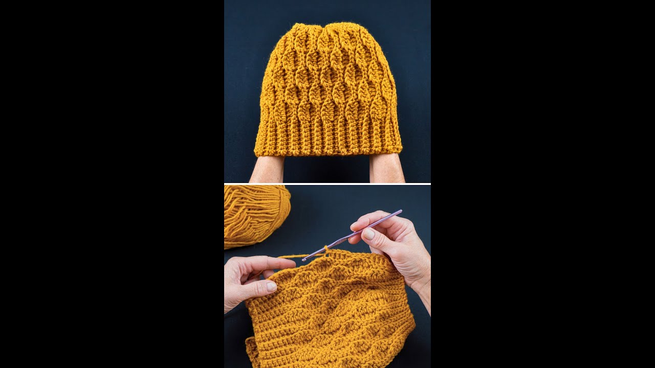Простая вязаная шапка-бини! Урок для начинающих! Miarti🧶