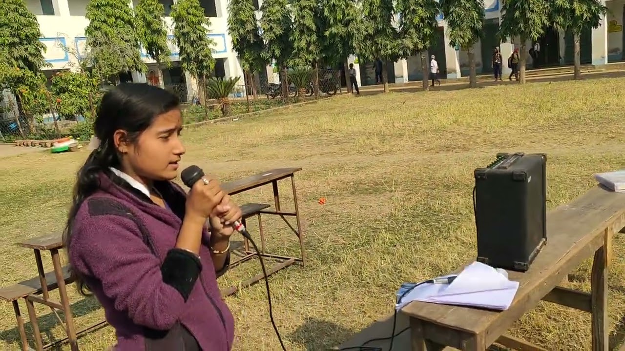 Student Singing in Blissful Council of Ghoshpur High School.