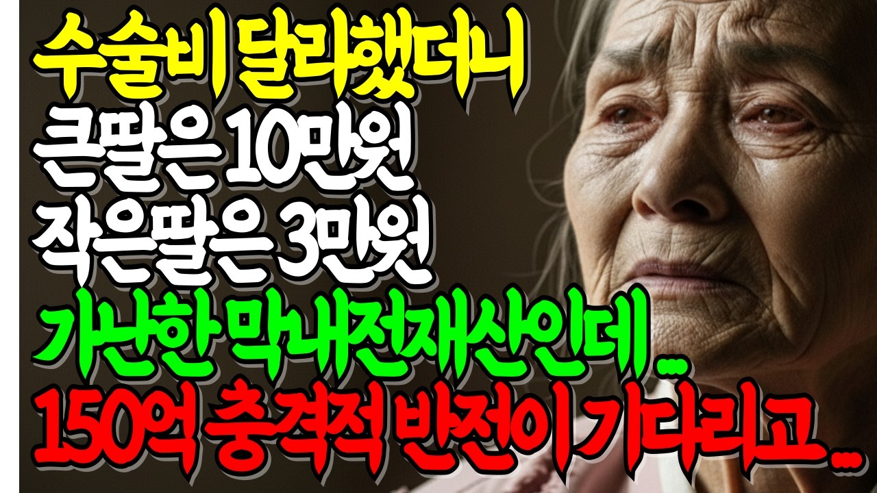 낡은 한복 입고 갔더니, 의사 딸 10만원, 방송인 딸 3만원... 대리기사 막내가 꺼낸 천팔백만원에 150억 진실이 | 가족갈등 | 노후사연 | 감동사연 | 막장사연