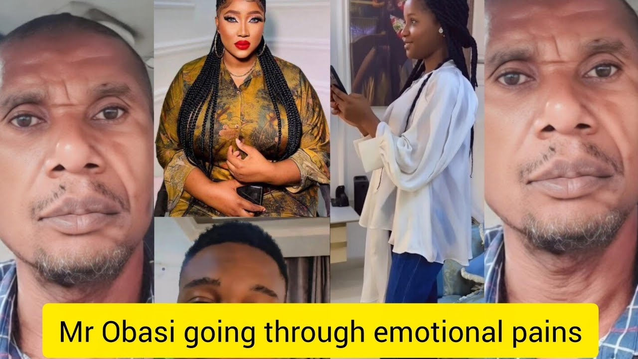 Mr Obasi passing through Emotional pain after seeing his lost children that Judy Austin his from him