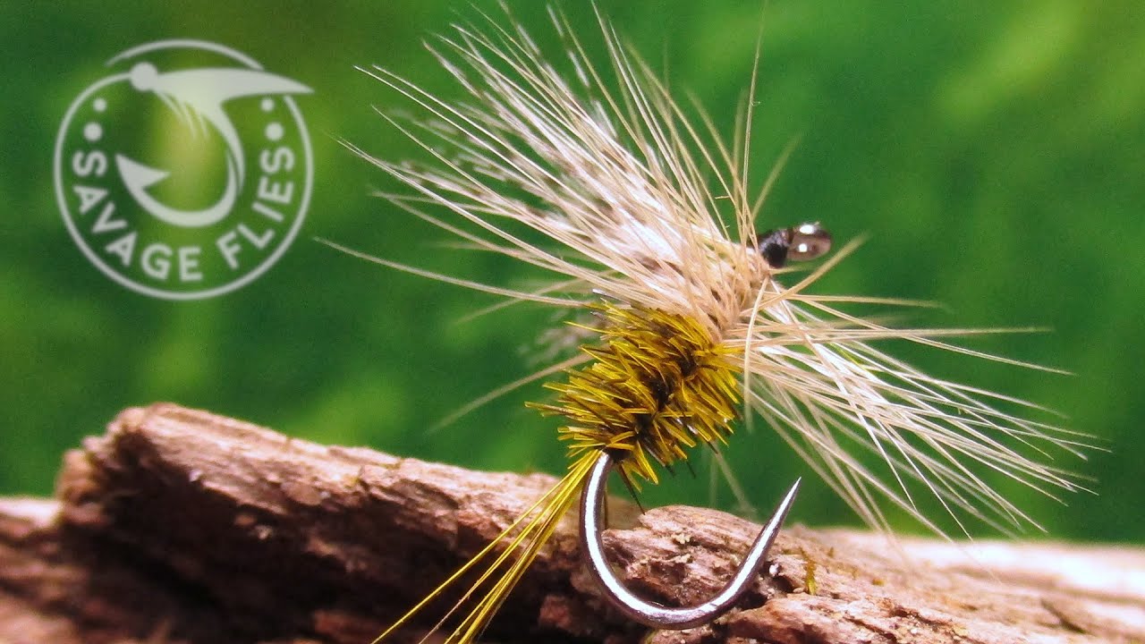 Вязание мушек Yellow Hammer Dry Fly