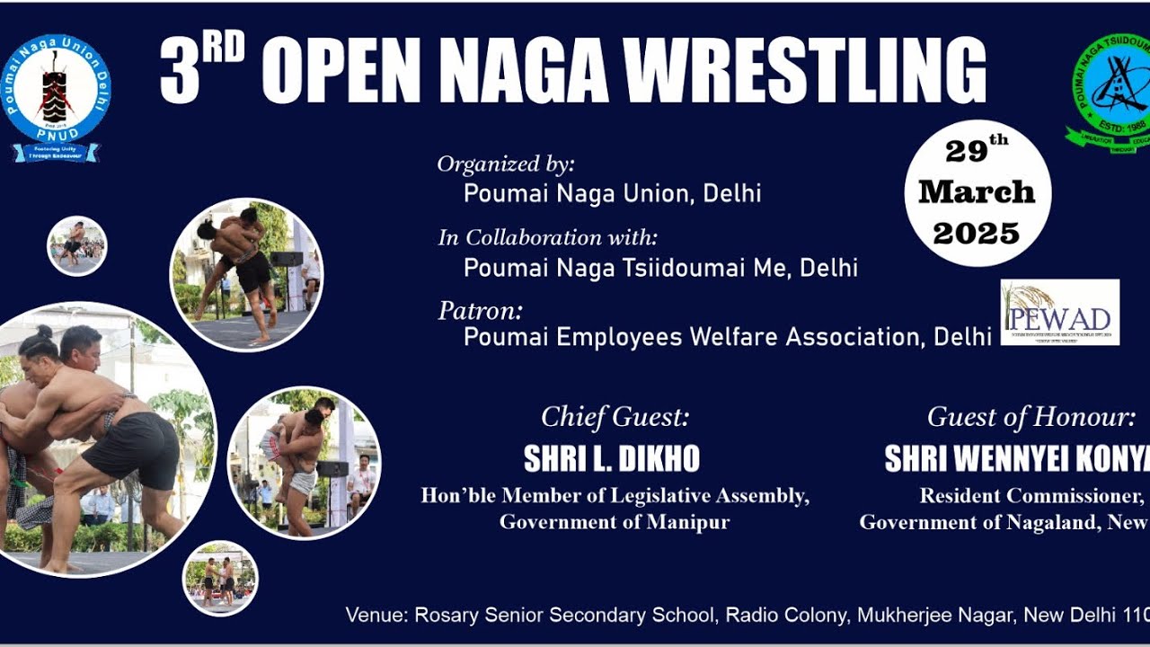 Semi Final & Final HD Version 3rd Naga Open Wrestling Poumai Naga Union Delhi/PNTMD