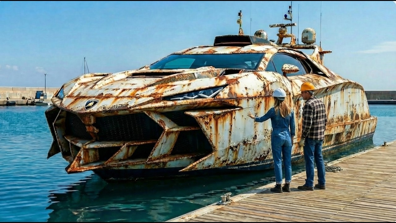 $50M Abandoned Lamborghini Yacht Restored to Perfection | ASMR Yacht Restoration