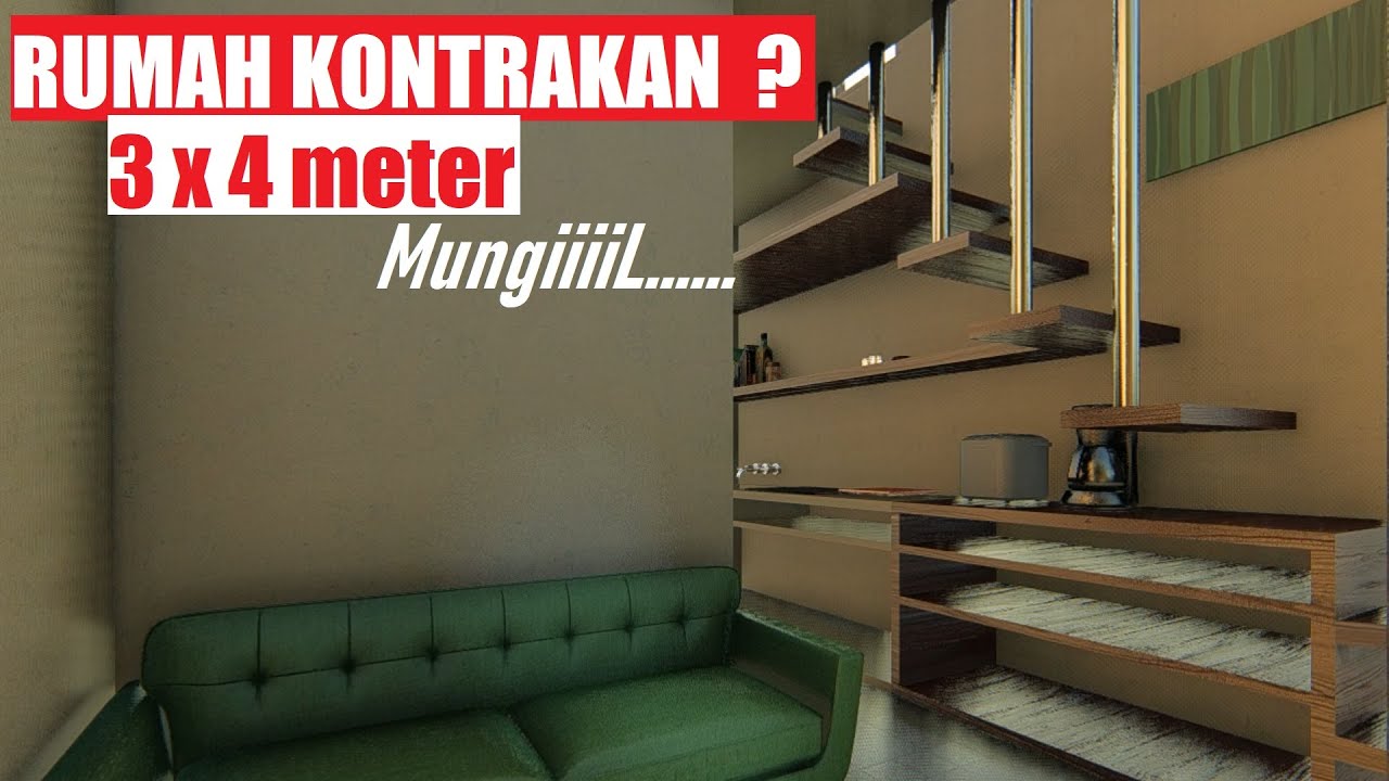 Rumah Kecil 3x4 meter  Desain inspirasi Cocok Buat Rumah Kontrakan ( Mungil )