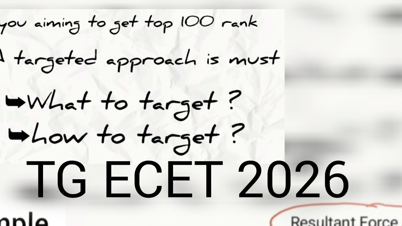 How to gain marks in less time  for  TG ecet 2026 civil engineering 