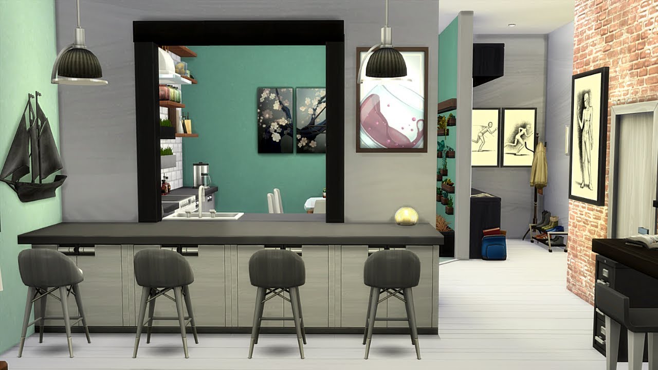 17 CULPEPPER HOUSE APARTMENT 🌆 SIMS 4 SPEED BUILD STOP MOTION (NO CC)