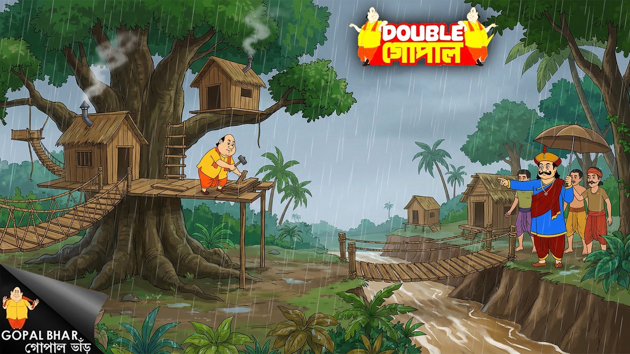 বৃষ্টির সময় গাছের উপর তৈরি প্রাসাদ! গোপাল দাদার অনন্য ধারণায় রাজা অবাক! | Gopal Bhar | New Episode
