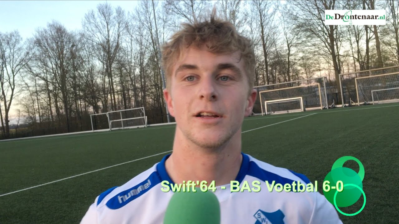 Kevin van der Velde na afloop van Swif'64 - BAS 6-0