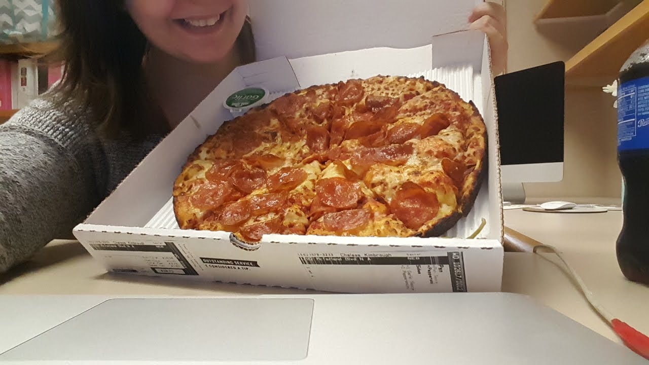 ASMR Papa Johns Pizza | Pepperoni and Cheese | Relaxing Eating Sounds | Yum