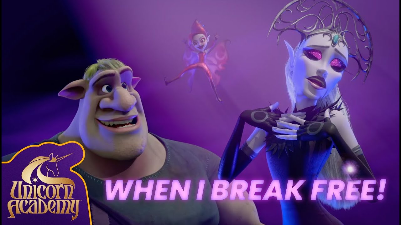 When I Break Free Sing Along 🎶 | Unicorn Academy Karaoke | Cartoons for Kids