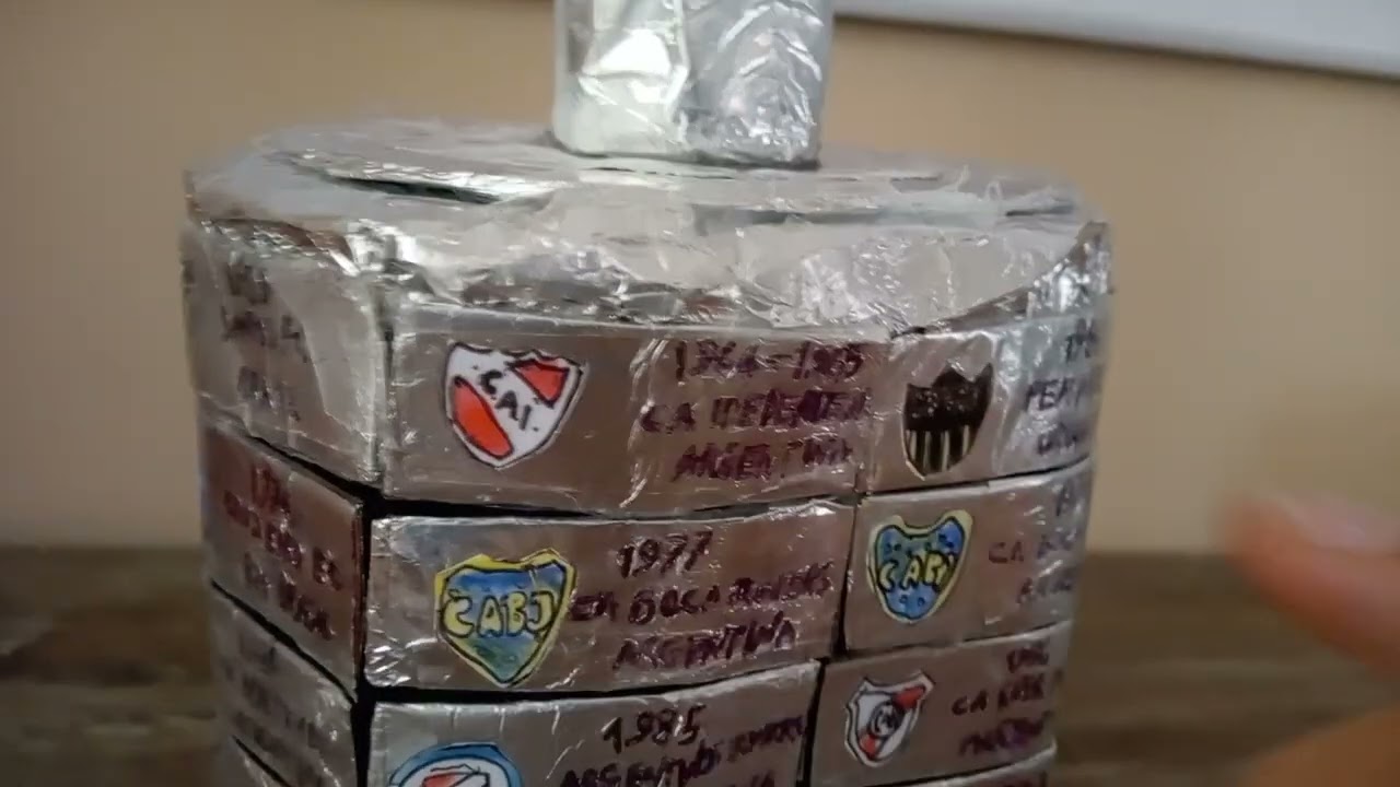 Réplica da taça da libertadores de papelão🏆