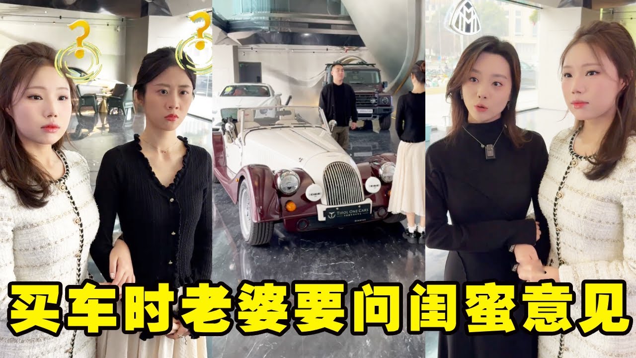 当买车时老婆非要问问闺蜜的意见，三十六计尽出，这就是卧龙凤雏吗？！#搞笑#销售#汽车#招财喵剧组