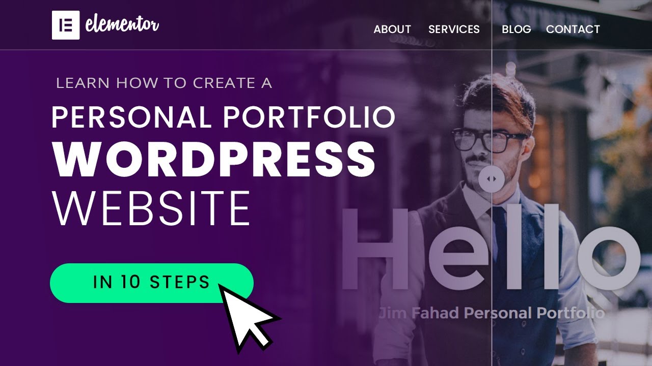 [A-Z] How to Create a PERSONAL PORTFOLIO WordPress Website 2022 | Elementor Tutorial