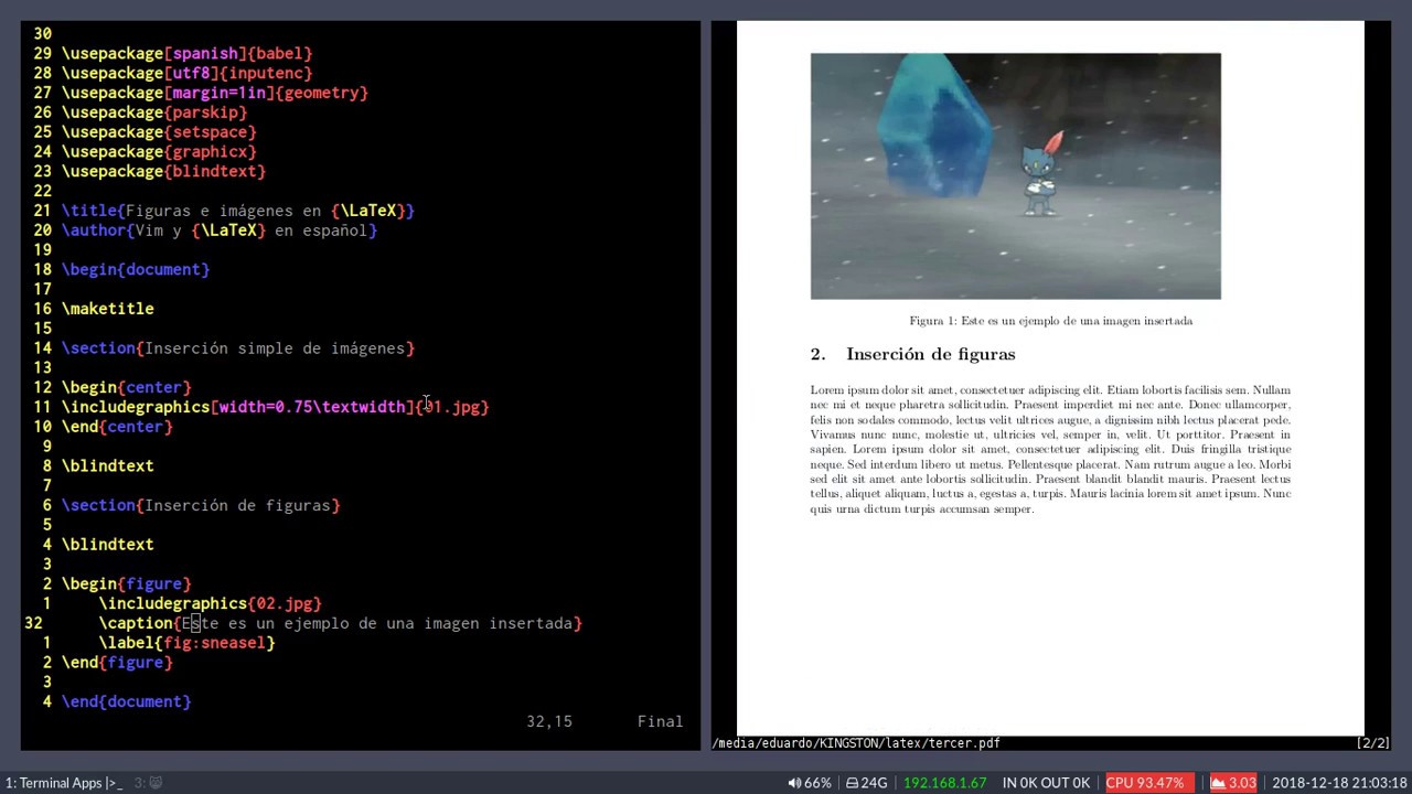 Tutorial de LaTeX 03: Inserción de imágenes y figuras