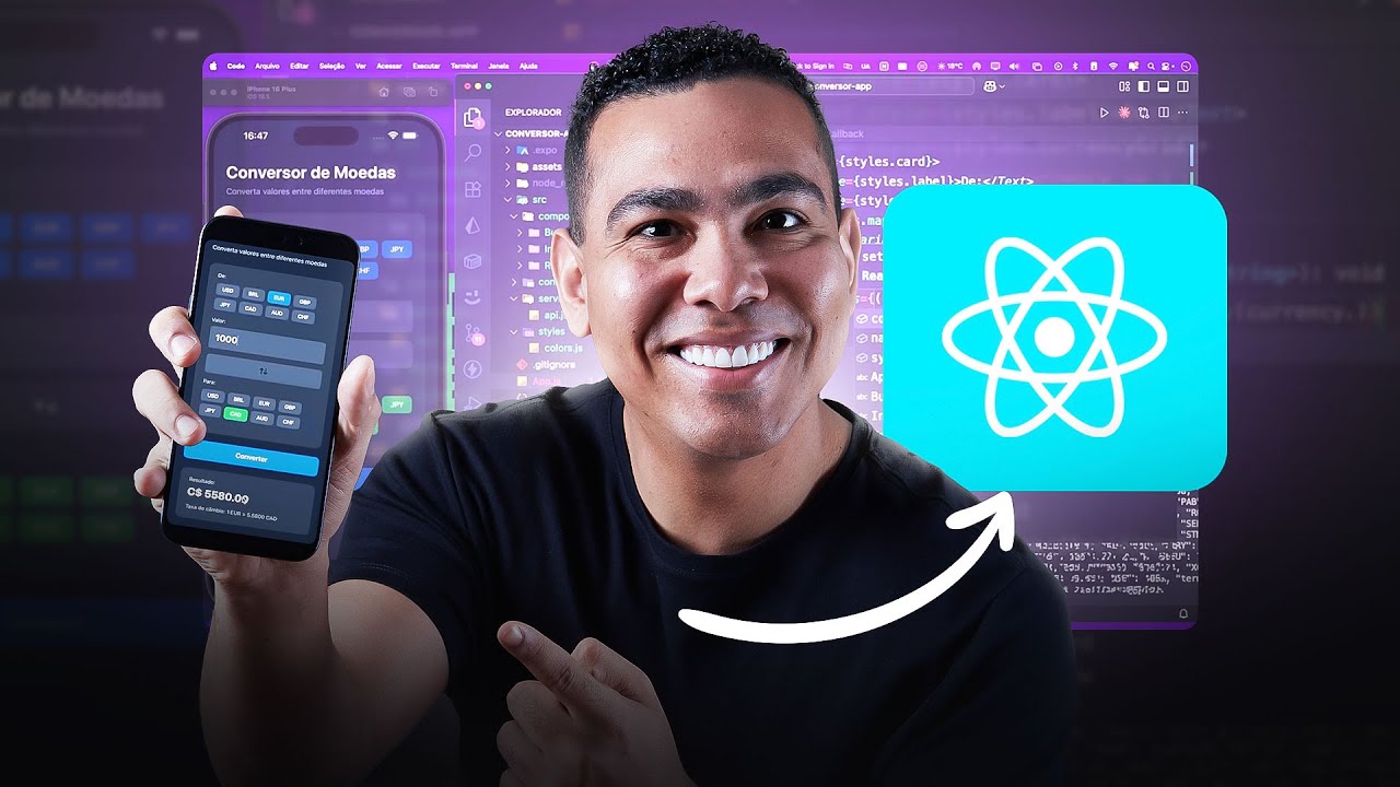 CRIANDO APLICATIVOS iPhone e Android DO ZERO | Curso completo de REACT NATIVE + EXPO