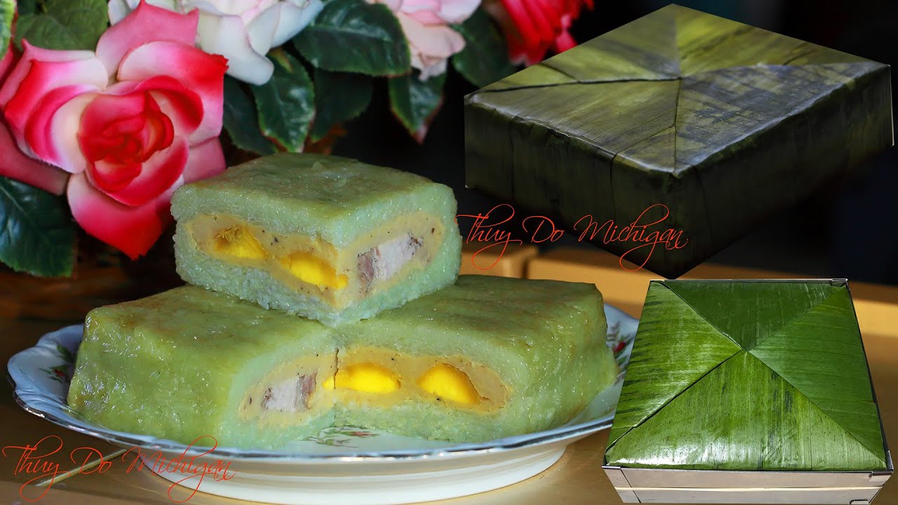 Bánh Chưng Hấp Nhanh Instant Pot Steamed Square Glutinous Rice Cakes