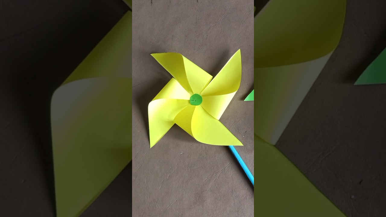 Easy Way To Making Paper Pinwheel | Pinwheel Origami | Art And Craft #shorts #ytshorts  #art #craft