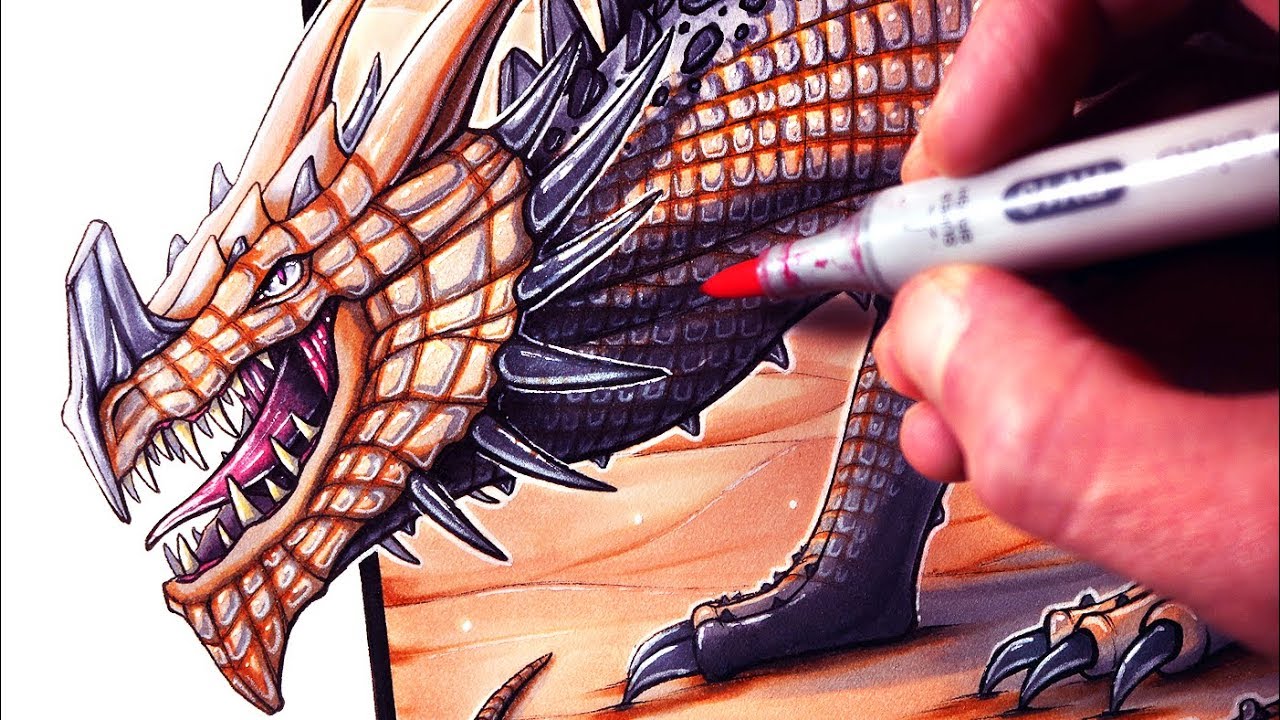 Let's Draw a DESERT DRAGON - FANTASY ART FRIDAY