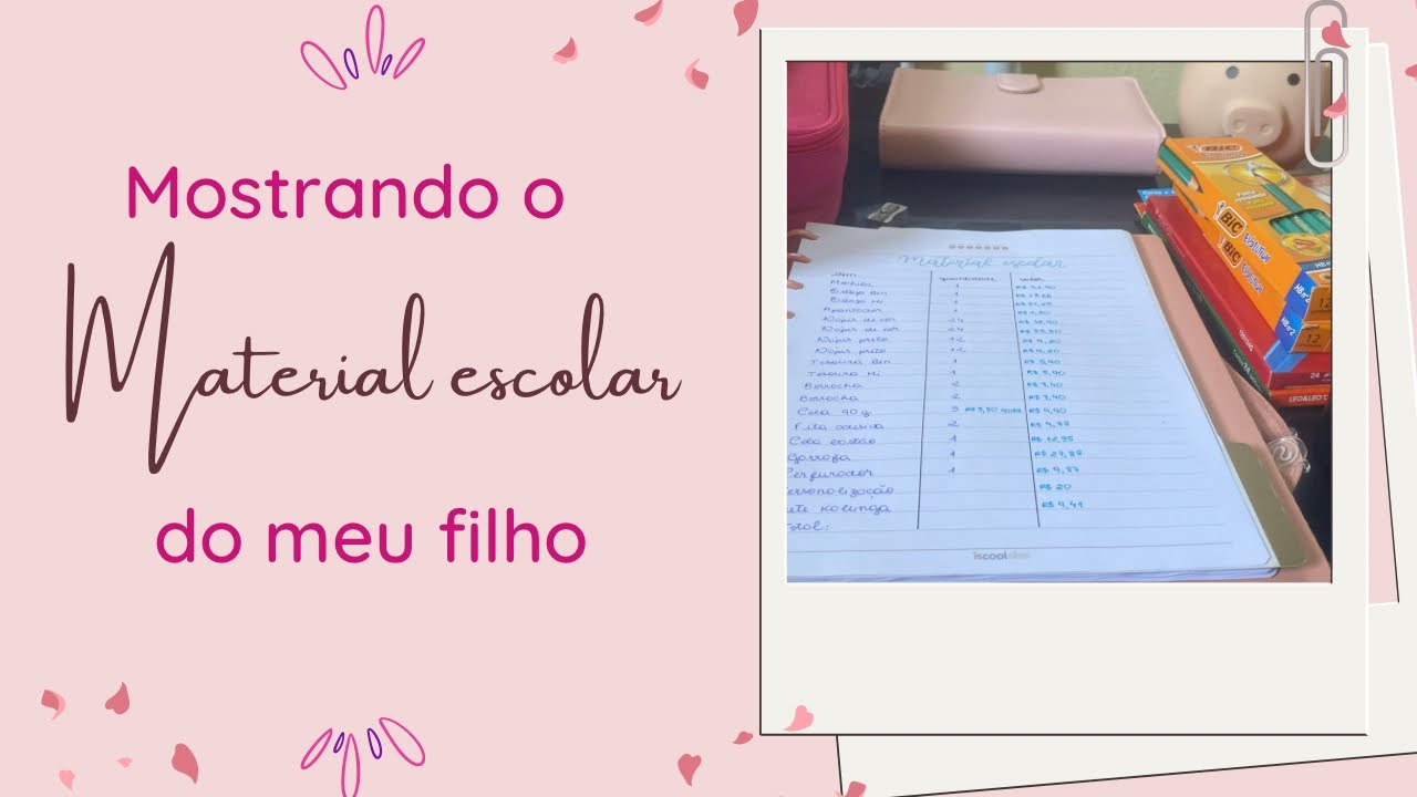 Mostrando o Material escolar do meu filho | Técnica dos Envelopes 